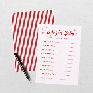 Carte D'accompagnement Bébé Santa Rouge Rose Dessiné à la Main Fête de No