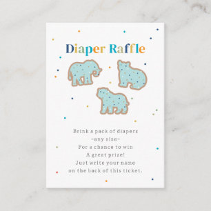 Carte D'accompagnement Bébé Saupoudrer Animaux Cookies Quitter Raffle Ble