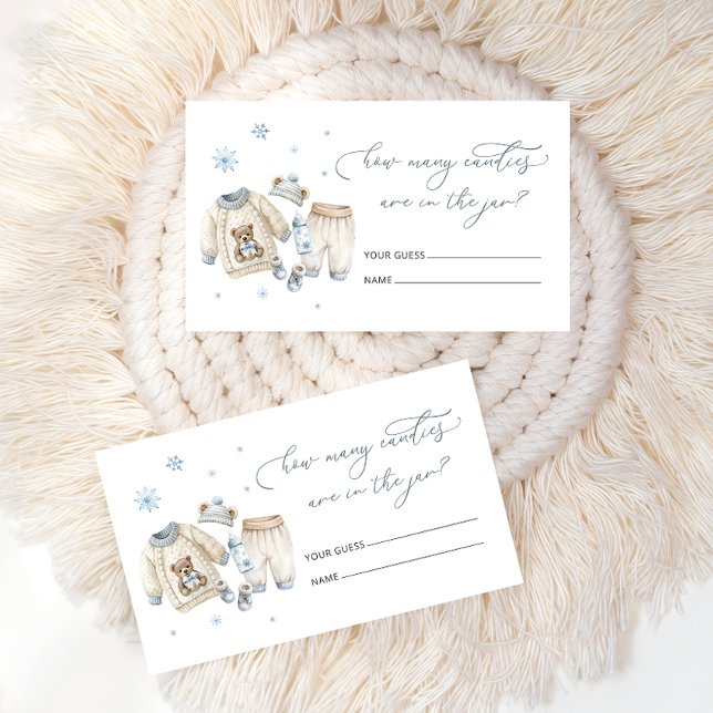 Carte D'accompagnement Bébé Son Froid Hors Vêtements Combien De Candies (Créateur téléchargé)