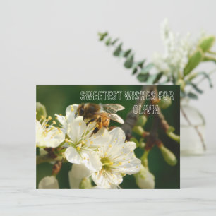 Carte D'accompagnement Bee & Blossom Voiture de bienvenue avec nom pers