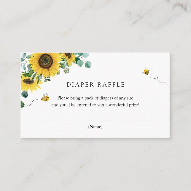 Carte D'accompagnement Bees and Sunflower Livres pour Baby insert card (Devant)