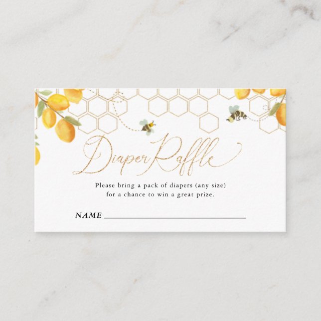 Carte D'accompagnement Bees & Honeycomb Gold Parties scintillant Déchets  (Devant)