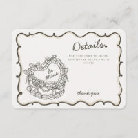 Beige Bow Retro Coquette Détails du gâteau Inserti