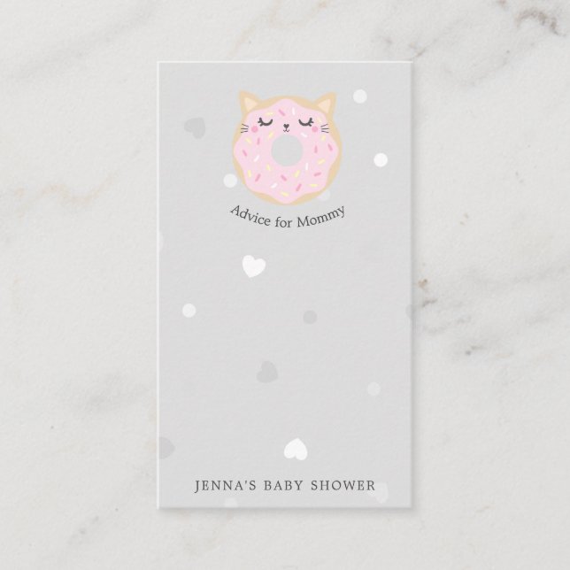 Carte D'accompagnement beignets animaux Baby shower mignon Conseils (Devant)