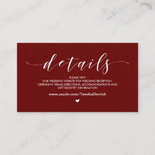 Carte D'accompagnement Belle Bourgogne, Mariage Détails du site