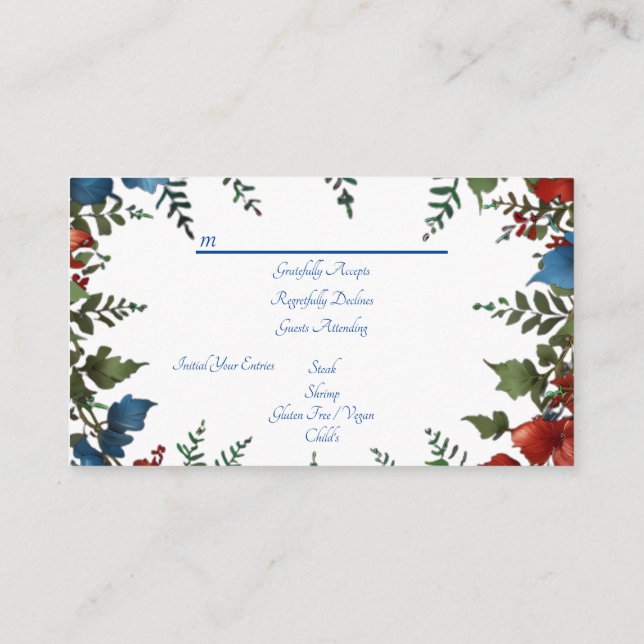 Carte D'accompagnement Belle, élégante & fantaisie mariage rsvp (Dos)