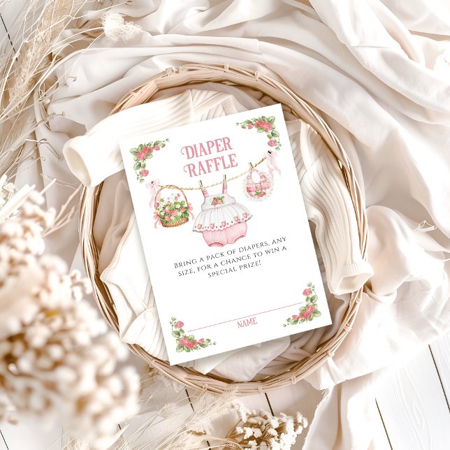 Carte D'accompagnement Berry fraise Sweet Baby shower moderne couche (Créateur téléchargé)