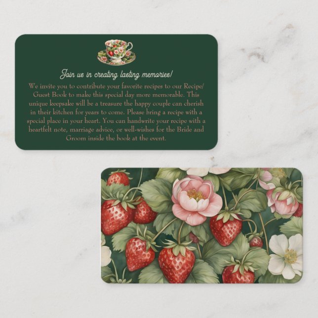 Carte D'accompagnement Berry in Love Teacup : Demande de recette (Devant / Derrière)