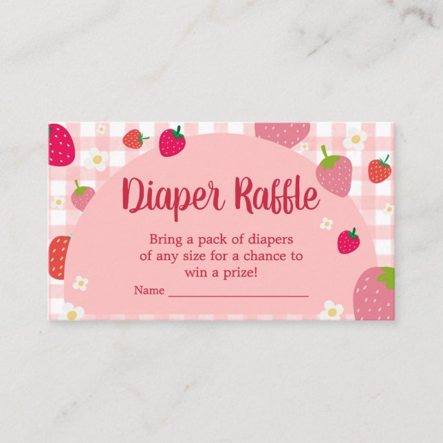 Carte D'accompagnement Berry Sweet En vichy fraise Raffin (Devant)