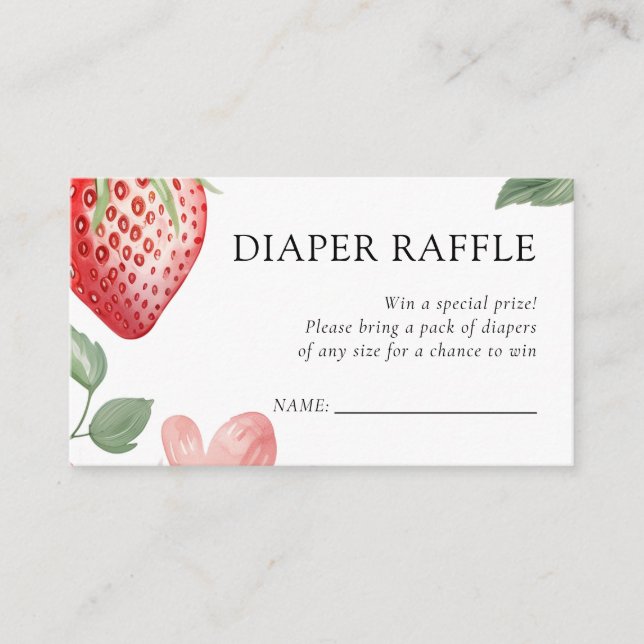 Carte D'accompagnement Berry Sweet Floral Baby shower Déchets Raffle (Devant)