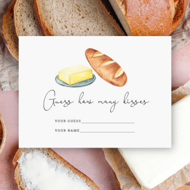 Carte D'accompagnement Beurre ensemble, Devinez combien de baisers jeu de (Créateur téléchargé)