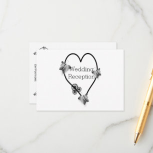 Carte D'accompagnement Beurre Noir Et Blanc Accueil De Mariage Coeur