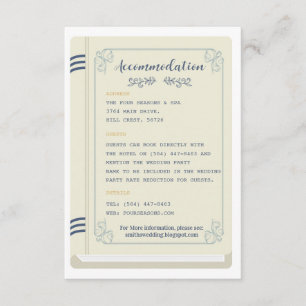 Carte D'accompagnement Bibliothèque Mariage Hébergement Livres Love Story