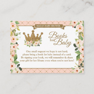 Carte D'accompagnement Bibliothèque pour bébés de la petite princesse Blu