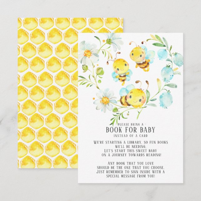 Carte D'accompagnement Bientôt la famille d'abeilles de 3 livre d'abeille (Devant / Derrière)