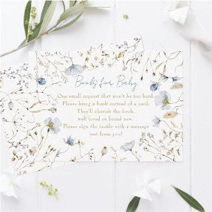 Carte D'accompagnement Bienvenue Petits Livres Fleurs sauvages Pour Boîti