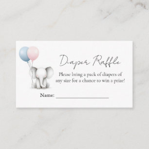 Carte D'accompagnement Big Zoo Bébé Eléphant Blanc Naissance Genre Révéla