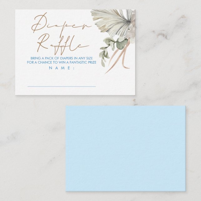 Carte D'accompagnement Billet Baby shower Brown Bleu Refroidisseur (Devant / Derrière)