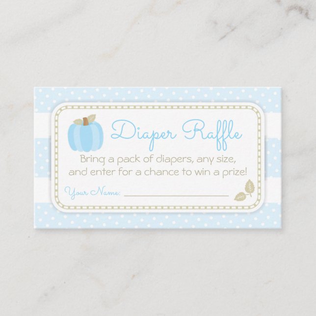 Carte D'accompagnement Billet Baby shower Citrouille bleu Refroidisseur (Devant)