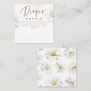 Carte D'accompagnement Billet Baby shower Daisy Flower Raffle