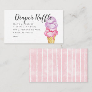 Carte D'accompagnement Billet Baby shower de calamars à glace rose
