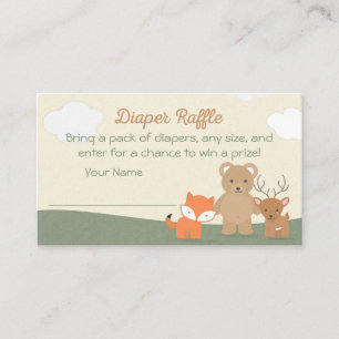 Carte D'accompagnement Billet Baby shower de lessive pour animaux de bois