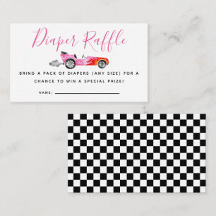 Carte D'accompagnement Billet Baby shower Déchets de voiture de course ro