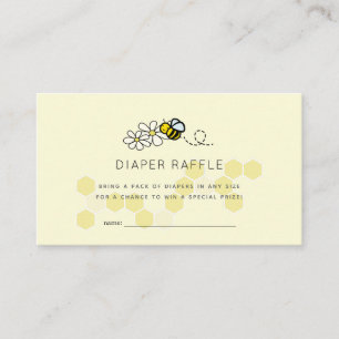 Carte D'accompagnement Billet Bee Daisy Yellow Baby shower Déchets
