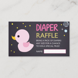 Carte D'accompagnement Billet Chalkboard Rubber Ducky Diaper Raffle