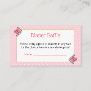 Carte D'accompagnement Billet chaton papillon rose papillon points de cou