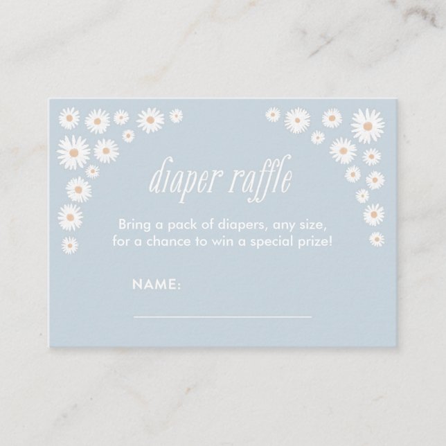 Carte D'accompagnement Billet Daisy Baby shower Daisy Raffle (Devant)