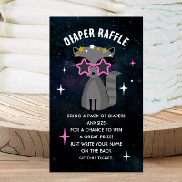 Billet de Baby shower Cosmic Raccoon