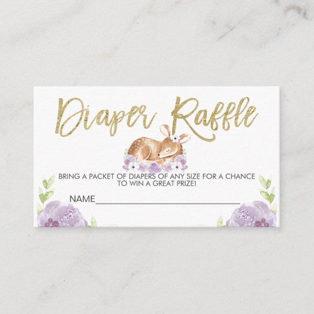 Carte D'accompagnement Billet de Baby shower de calamar à chevreuils Flor (Devant)