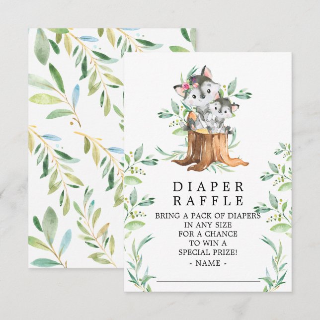 Carte D'accompagnement Billet de Baby shower de couches pour bébé et mama (Devant / Derrière)
