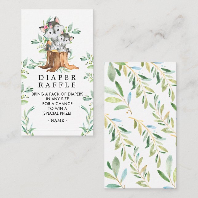 Carte D'accompagnement Billet de Baby shower de couches pour bébé et mama (Devant / Derrière)