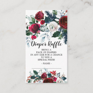 Carte D'accompagnement Billet de Baby shower de la fleur d'hiver