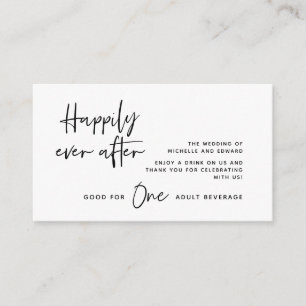 Carte D'accompagnement Billet de boisson, boisson pour adultes, heureux p
