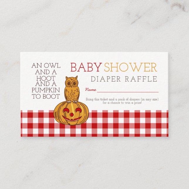 Carte D'accompagnement Billet de chèvre citrouille & En vichy bébé au che (Devant)