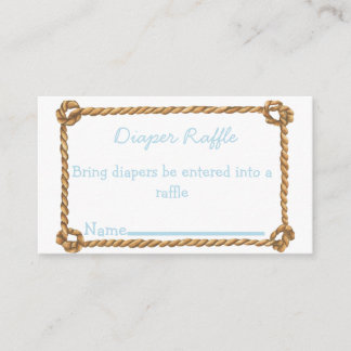 Carte D'accompagnement billet de la ferme Diaper Raffle