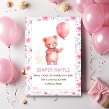 Billet de rabat à ballons rose en peluche mignon