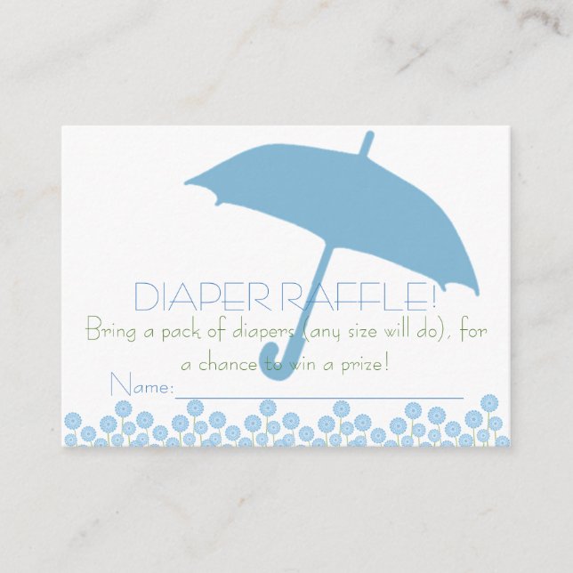 Carte D'accompagnement Billet de rabat au Baby shower bleu (Devant)