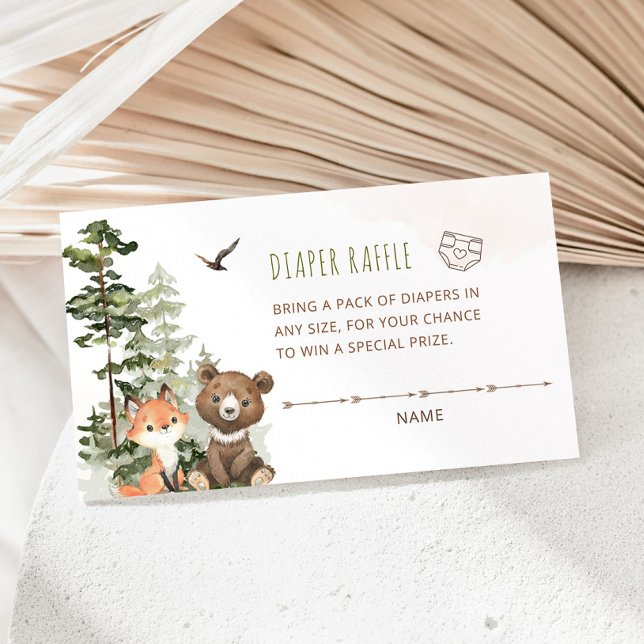 Carte D'accompagnement Billet de rabat au Baby shower de bois (Créateur téléchargé)