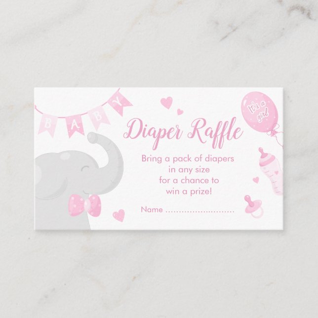 Carte D'accompagnement Billet de rabat au Baby shower rose mou (Devant)