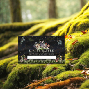 Carte D'accompagnement Billet de rabat au feuillage forestier enchanté