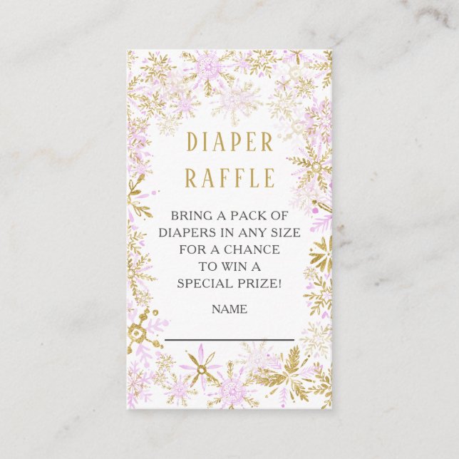Carte D'accompagnement Billet de rabat Baby shower de la couche d'hiver (Devant)