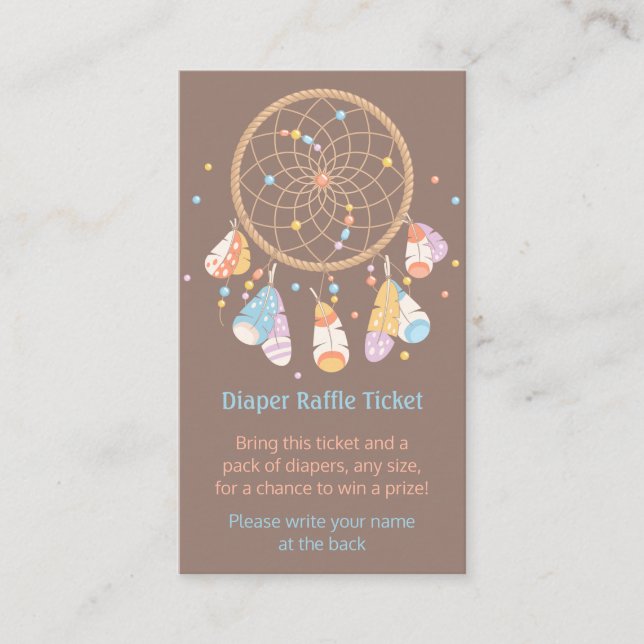 Carte D'accompagnement Billet de rabat Baby shower Dreamcatcher (Devant)