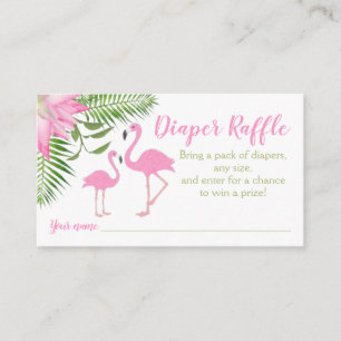 Carte D'accompagnement Billet de rabat Baby shower Flamant rose