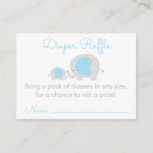 Carte D'accompagnement Billet de rabat Blue Elephant Boy Diaper