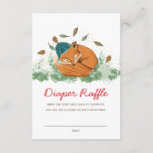 Billet de rabat de Baby shower de fosse de renard 