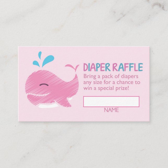 Carte D'accompagnement Billet de rabat de baleine nautique (fille) (Devant)
